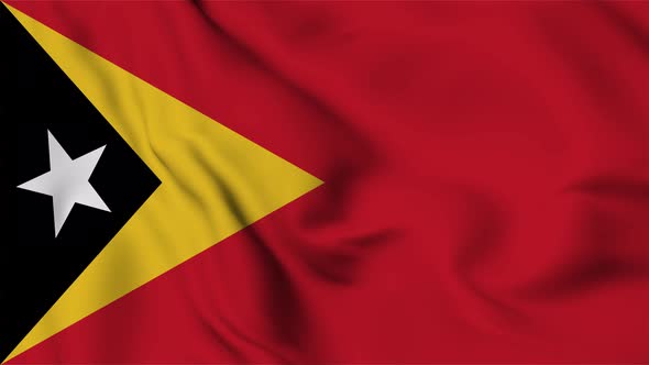 East Timor flag seamless closeup waving animation
