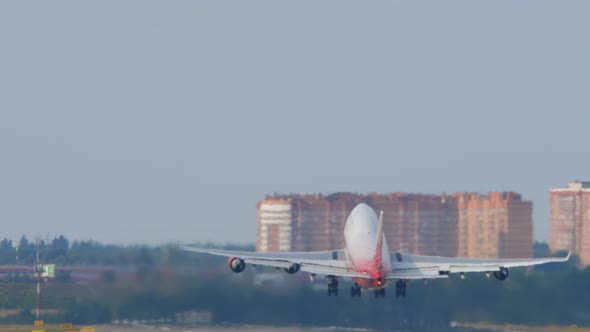 Huge Plane Departure Rear View