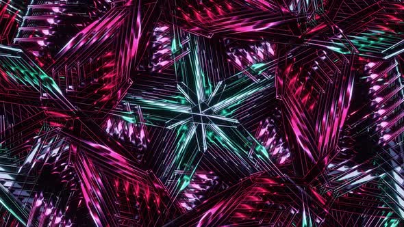 Abstract Pink And Blue Vj Loop Pattern Animation 02
