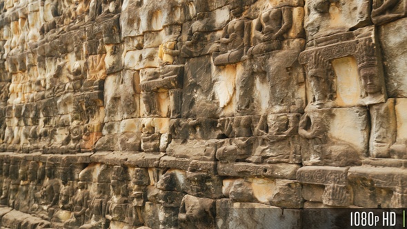 Terrace of the Elephants in Angkor Thom, Siem Reap Cambodia alt
