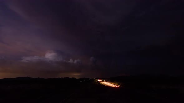 Spectacular Thunderstorm Lightning Strikes Dark Night