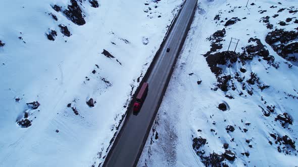 Panoramic view of Ski station centre resort at snowy Andes Mountains. alt