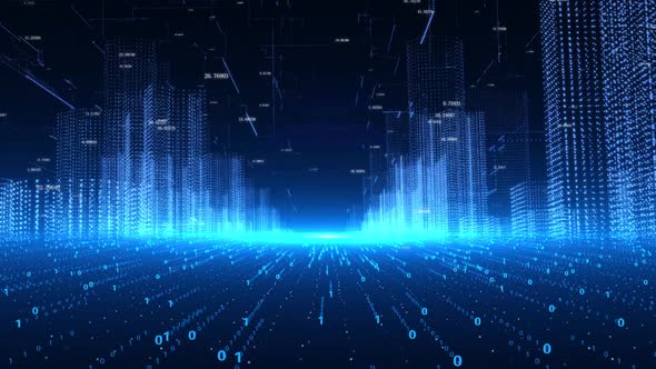 Background Of High Rise Building Model With Binary Big Data, Digital Technology alt