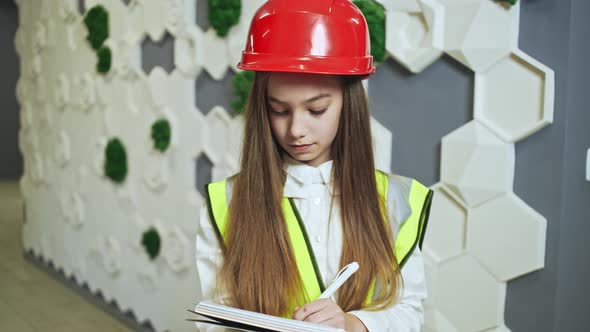 Girl Dressed As Safety Officer Giving Her Approval alt
