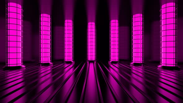 Pink Neon Stage Background Loop, Motion Graphics | VideoHive