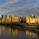 Sunrise with Clouds on La Defense Business District, Paris, Seine River, Traffic and Buildings - VideoHive Item for Sale