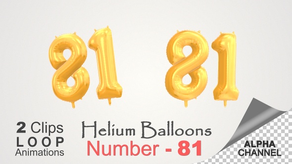 Celebration Helium Balloons With Number – 81
