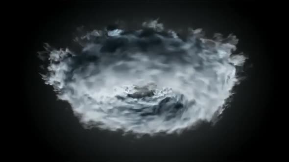 Formation Of A Vortex Of Particles, Smoke
