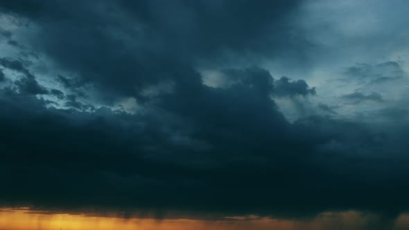 Timelapse of colourful sky at sunset