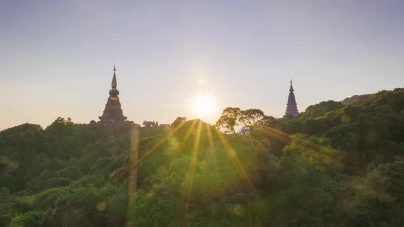 Twilight Moments sunset or sunrise Above the sacred pagoda.