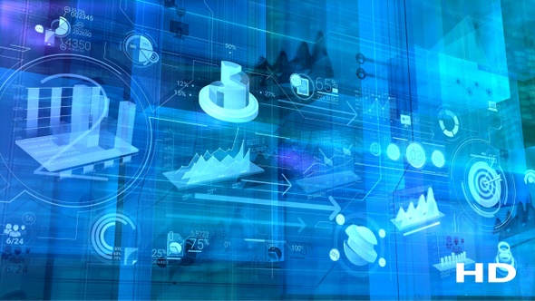 Business Infographics In Virtual Space HD alt