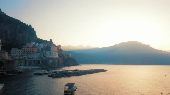 Iconic Atrani Aerial By Dawn, Amalfi Coast  alt