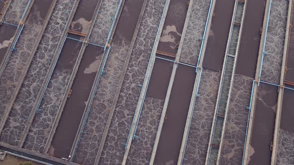 Sewage treatment plant. Wastewater treatment plant  alt