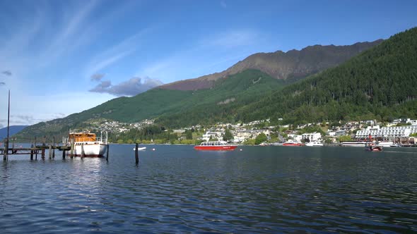 Queenstown, New Zealand from Lakefront Area of Lake Wakapitu alt