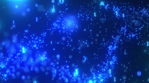 Abstract 3D Animation of DNA on a Dark Background alt