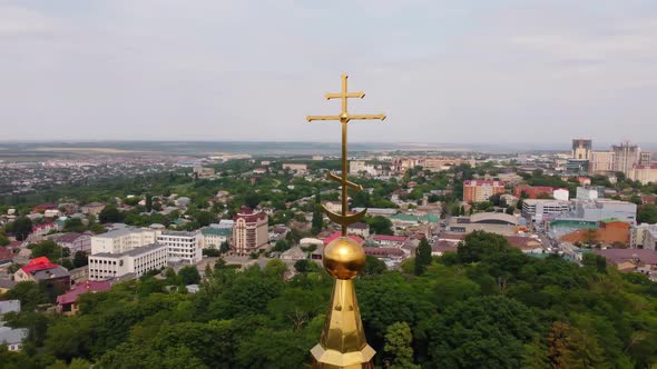 Cross on Top of the Dome of the Cathedral