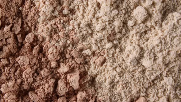 Motion of the Dry Mask Made of Clay Powder Cosmetic Texture with Rotation alt