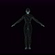 3D Seamless Loop Female Hologram Wireframe - VideoHive Item for Sale