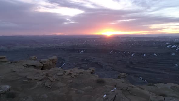 Flying backwards over cliff as truck is parked at the edge alt