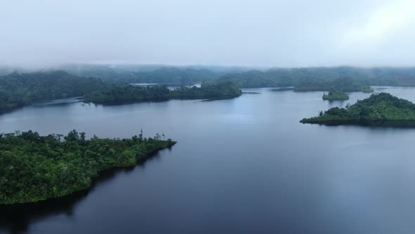 Aerial View of Fjords at New Zealand alt