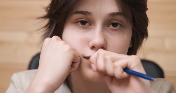 Portrait of Woman Feeling Stress Depression