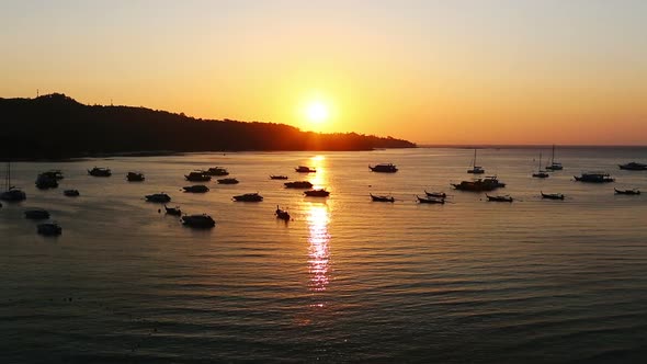 Sunset on the Sea with Boat alt