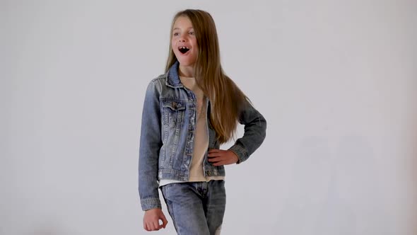 Cute Child Posing in the Photo Studio