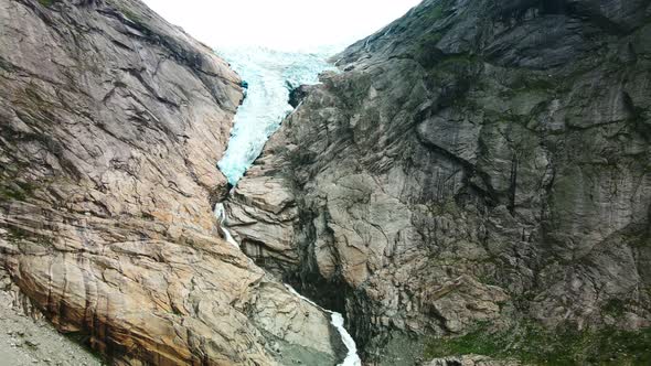 Briksdalsbreen glacier arm of Jostedalsbreen, Briksdalsbre, Norway