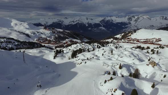 Aerial view of La Plagne alt