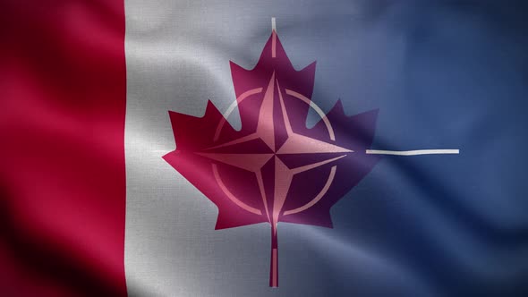 Nato Canada Flag Loop Background 4K