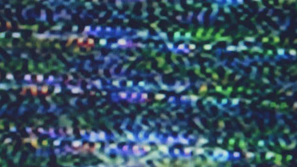Abstract Digital Glitch. Dynamic Pattern of TV-interference alt