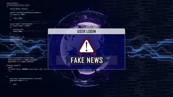 User Login Interface and Fake News Text