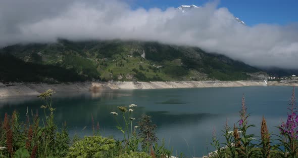 Lake of Tignes, Savoie department, french Alps, France alt