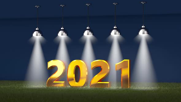 2021 On A Grass With Spotlights