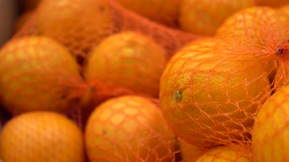 Orange Many Close Up Panning on a  Background in Store for Buyer Your Text. alt