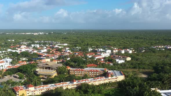 Dominicus Beach at Bayahibe with Caribbean Sea Sandy Seashore Lighthouse and Pier alt