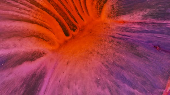 Red and Blue Spots are Blurred on a Light Background alt