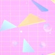 Colorful Triangles On Pink Grid - VideoHive Item for Sale