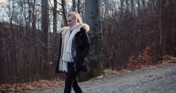 Leaisure Activities, Sport - Tourist Walking Along Mountain Trail in Mountains alt