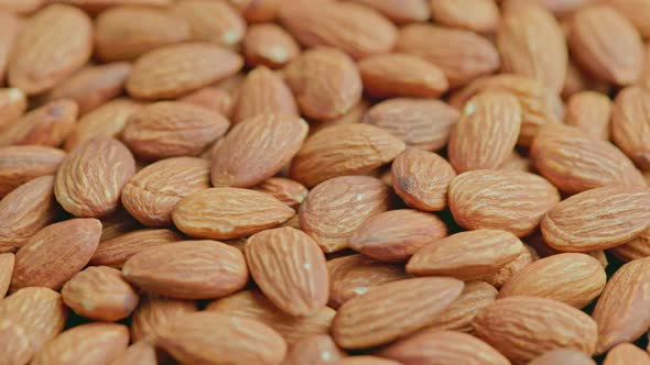 Looped Spinning Almond Closeup Full Frame Background