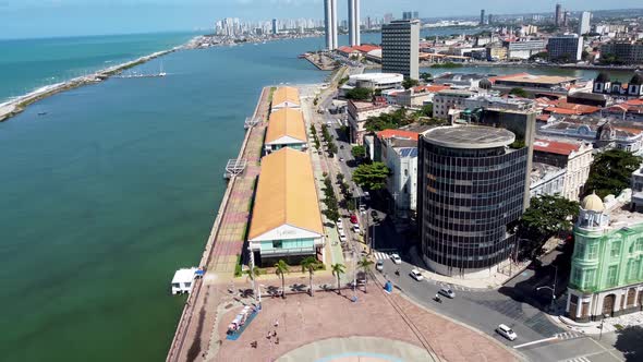 Brazil Northeast. Historic centre of downtown Recife, Pernambuco, Brazil. alt