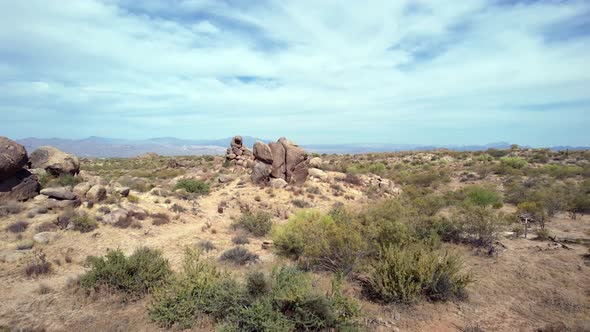 Scottsdale Arizona United States boulders aerial drone 4k