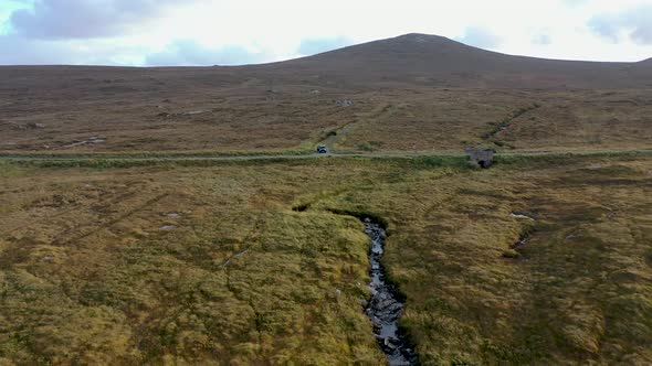 Flying Above the R254 Next to Glenveagh National Park  County Donegal Ireland alt