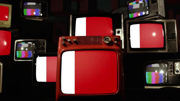 Flag of Ajman and Retro TVs. alt