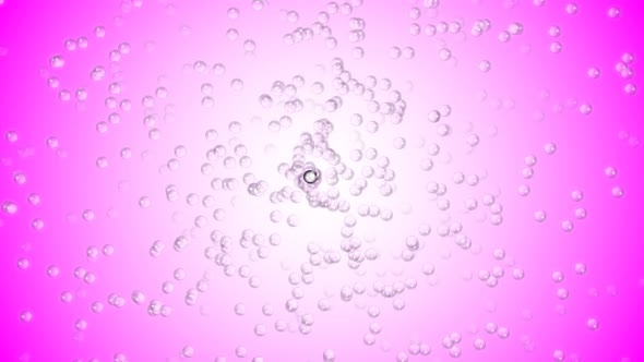 Animated Background Pink Bubble Vortex Spining Rotating Center