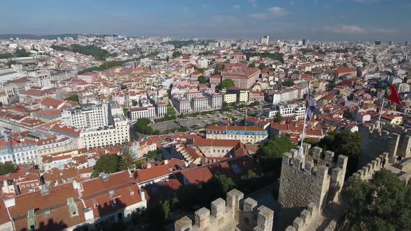 4K drone footage of Lisbon in Portugal alt