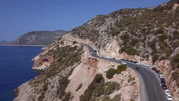 Drone footage of the Kaputas Beach in Kas - Turkey alt