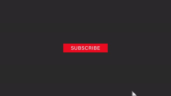 Arrow clicking subscribe and notification bell sign on transparent background