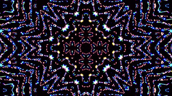 colorful lines glowing waves flower shape background kaleidoscope abstract alt