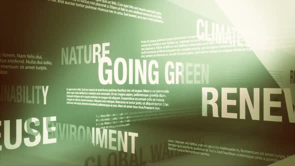 Environment/Green Related Words Background Loop